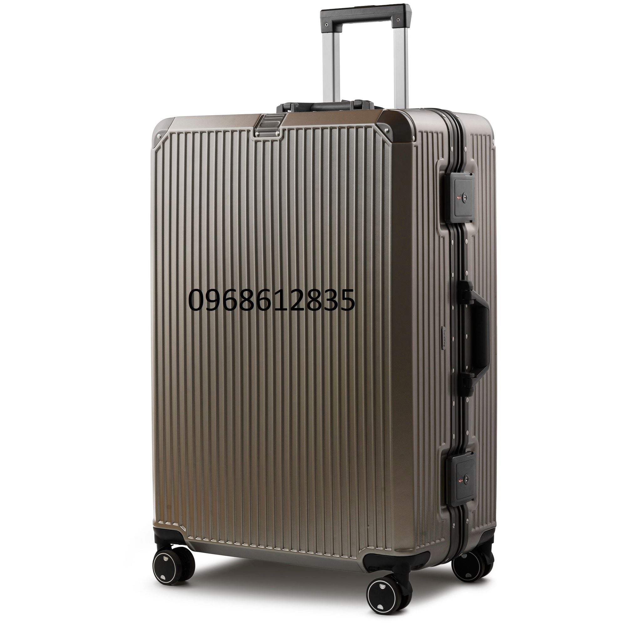 Vali Khung Nhôm Khóa Sập 8003 Size 24 Màu Đồng