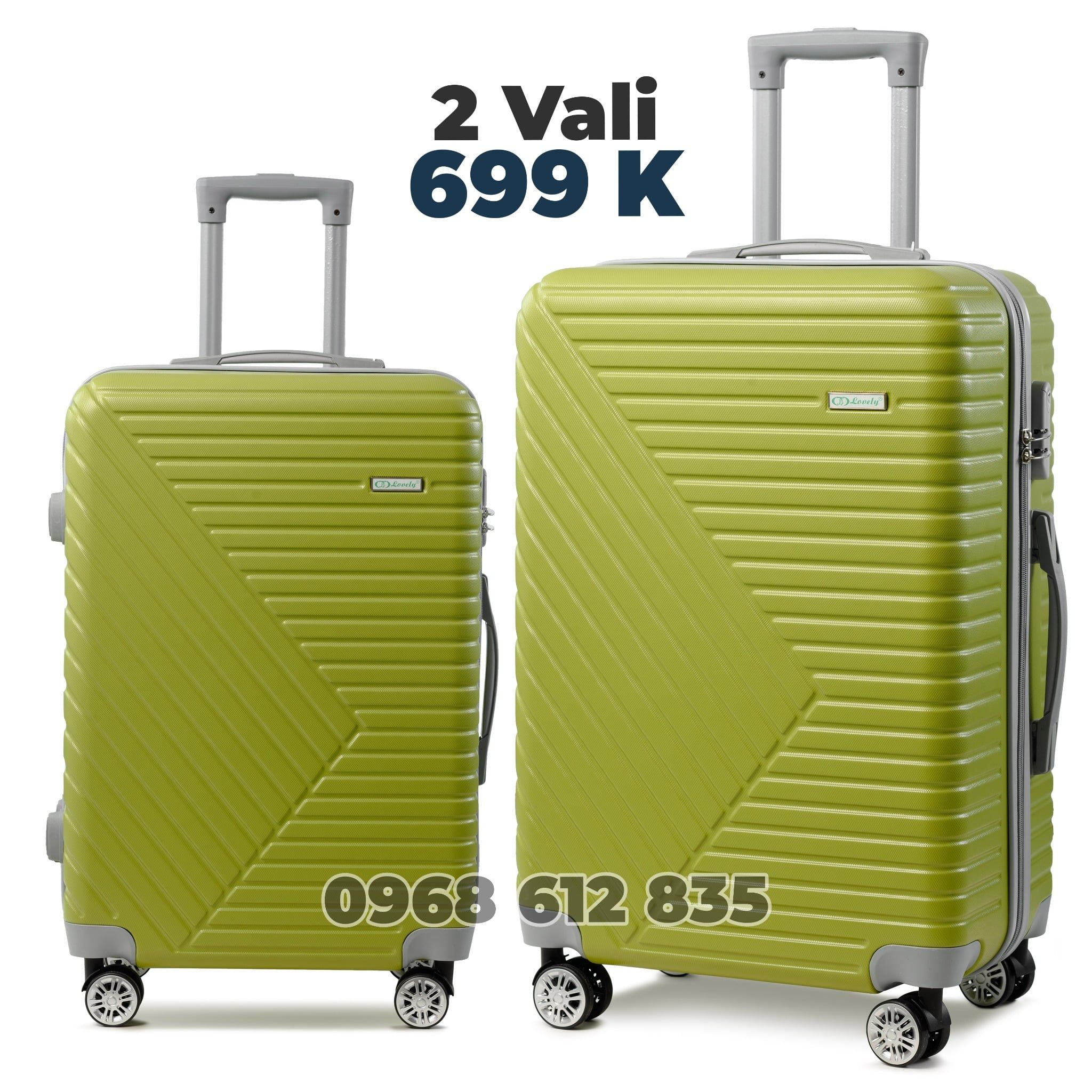 Combo 2 Vali size 20+24 Mã T66 Xanh bơ