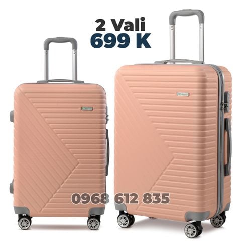 Combo 2 Vali T66 Màu Hồng đào