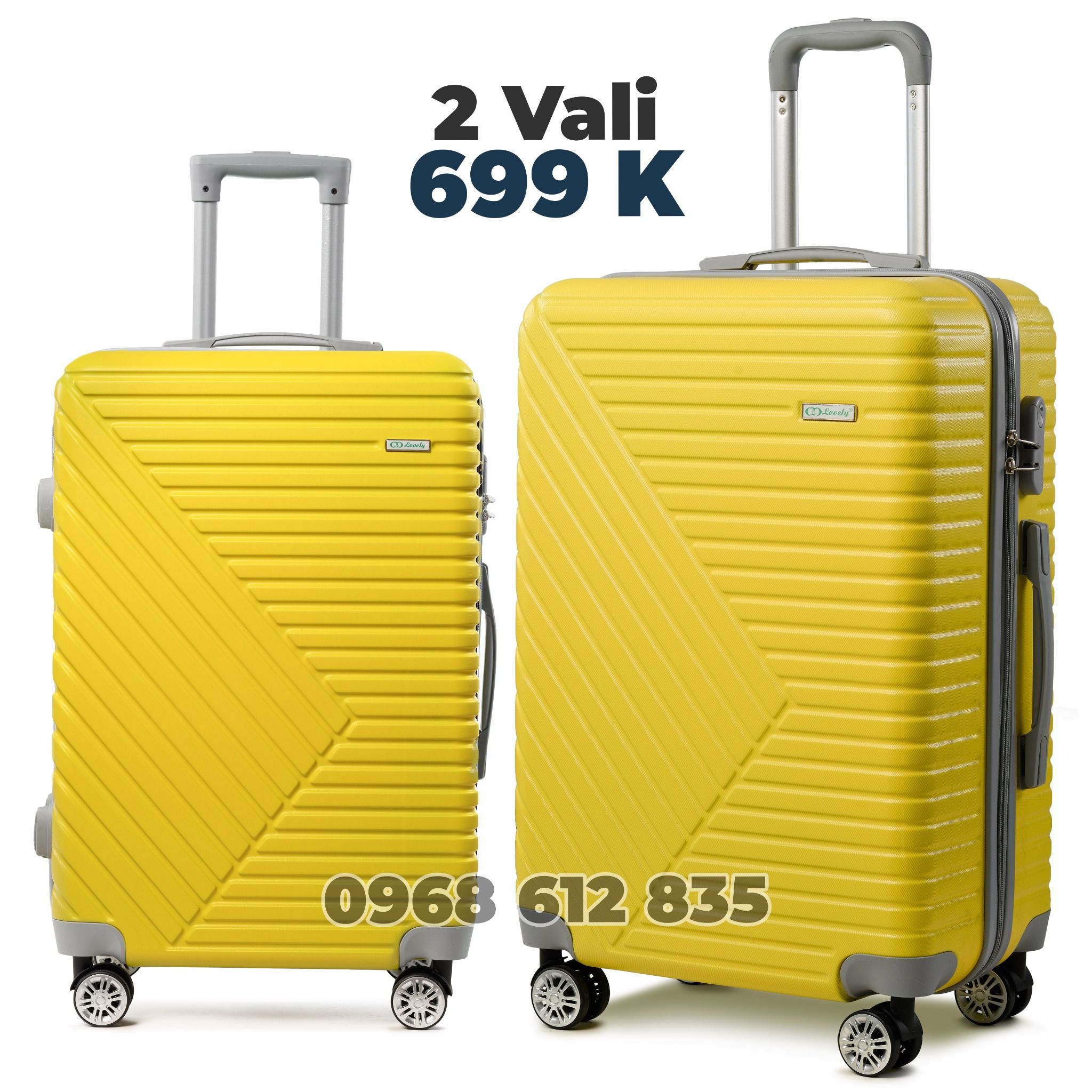 ComBo 2 Vali giá rẻ Mã T66 Màu Vàng