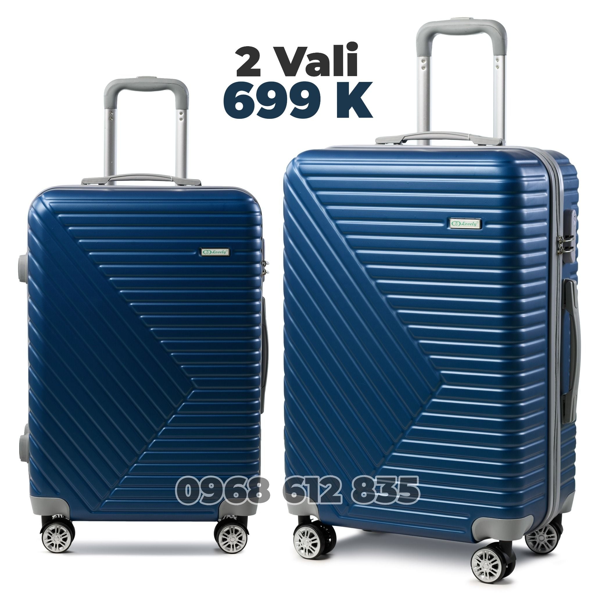 Combo 2 vali T66 Màu xah than Size 20&24