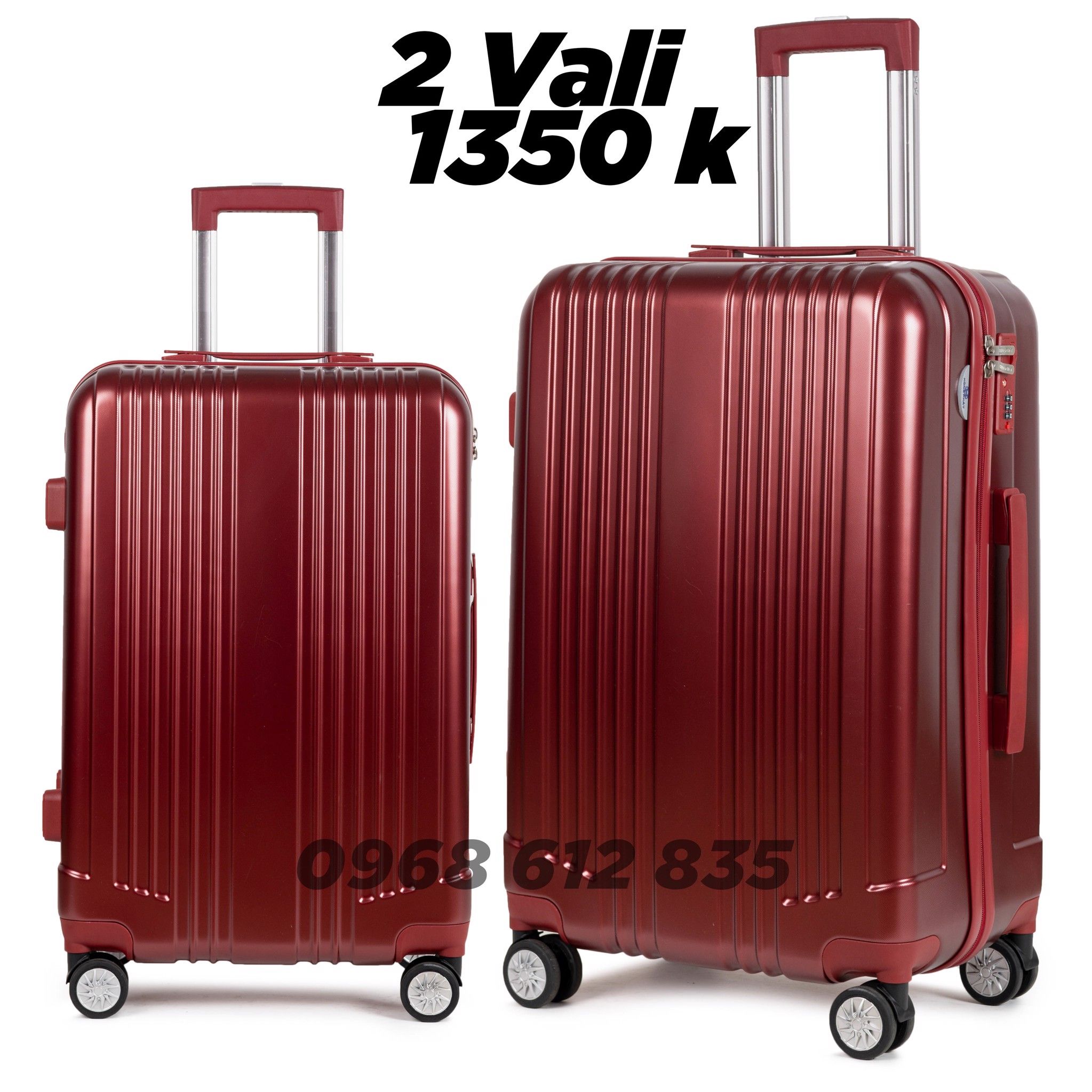 Combo 2 vali 603 màu đỏ