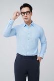  Áo sơ mi nam công sở Merriman mã THMOL496 màu BLUE 