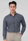  Áo sơ mi nam sợi tre họa tiết caro Merriman mã THMOL513 