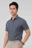  Áo sơ mi nam sợi tre họa tiết caro Merriman mã THMOS513 