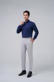  Áo sơ mi nam tay dài Merriman mã THMOL475 chất liệu bamboo màu xanh Navy 