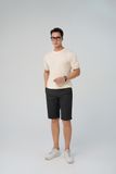  Quần short nam màu đen cao cấp Merriman mã THMQS052 