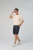  Quần short nam cao cấp Merriman mã THMQS052 màu GREY 2 