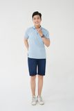  Áo polo nam sợi cà phê Merriman mã THMTS044 màu blue 