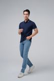  Áo polo nam cao cấp Merriman mã THMTS057 màu NAVY 