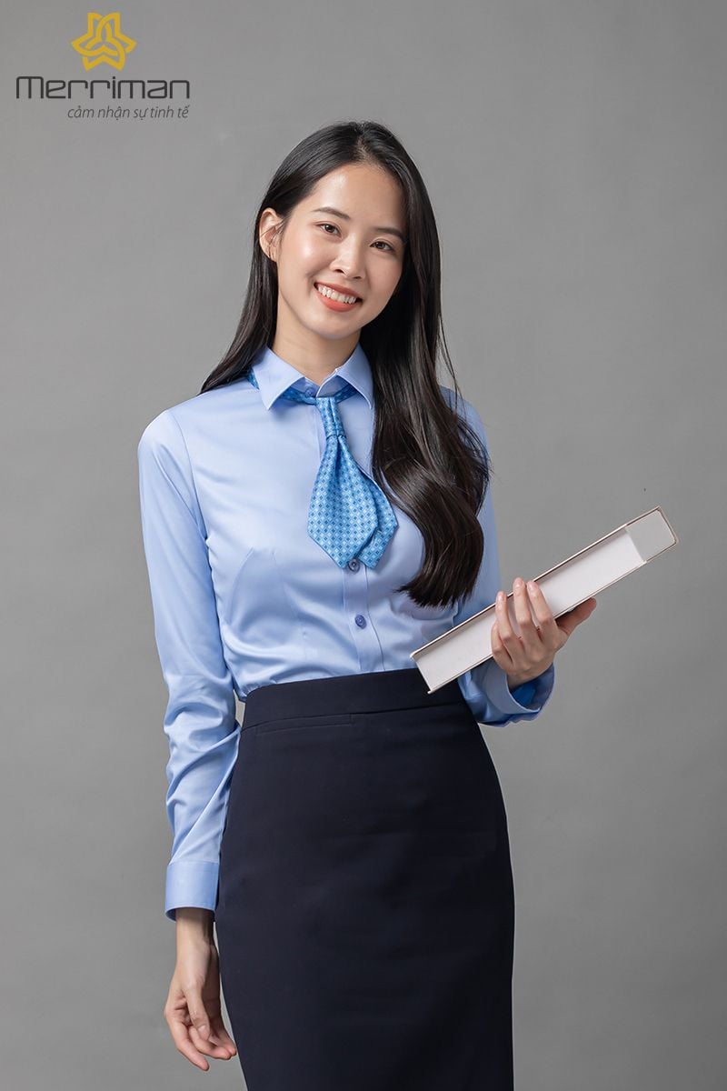 Áo Sơ Mi Nữ Dài Tay Màu Xanh Dương Thời Trang Hàn Quốc Shopee Việt Nam #10 Áo Sơ Mi Nữ Dài Tay Màu Xanh Dương Thời Trang Hàn Quốc Shopee Việt Nam