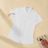  Áo sơ mi nữ trắng công sở Merriman mã THWSS021 thoáng mát 