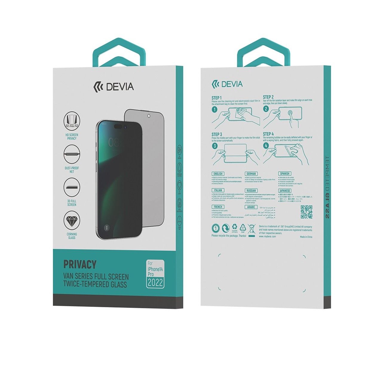  Kính cường lực chống nhìn trộm Devia cho iPhone 