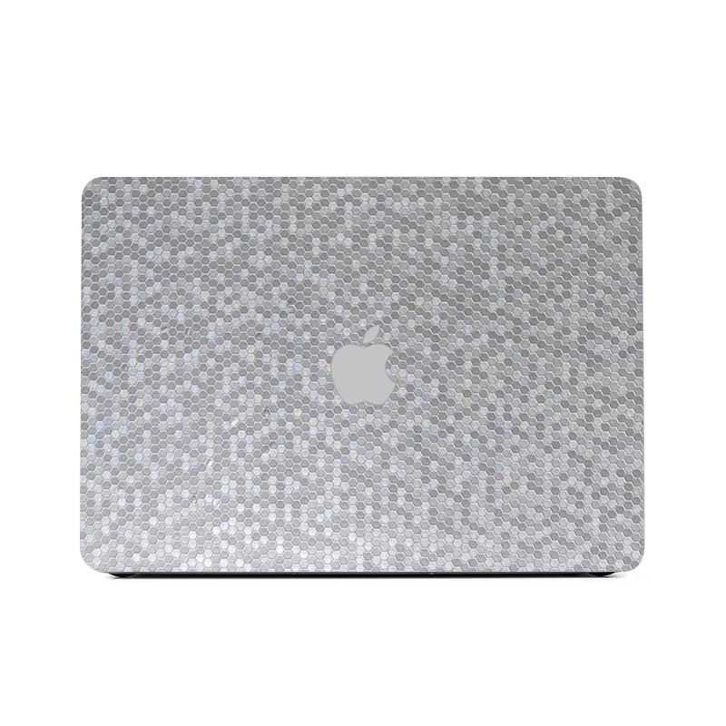  Skin Macbook Silver Gray Honeycomb 