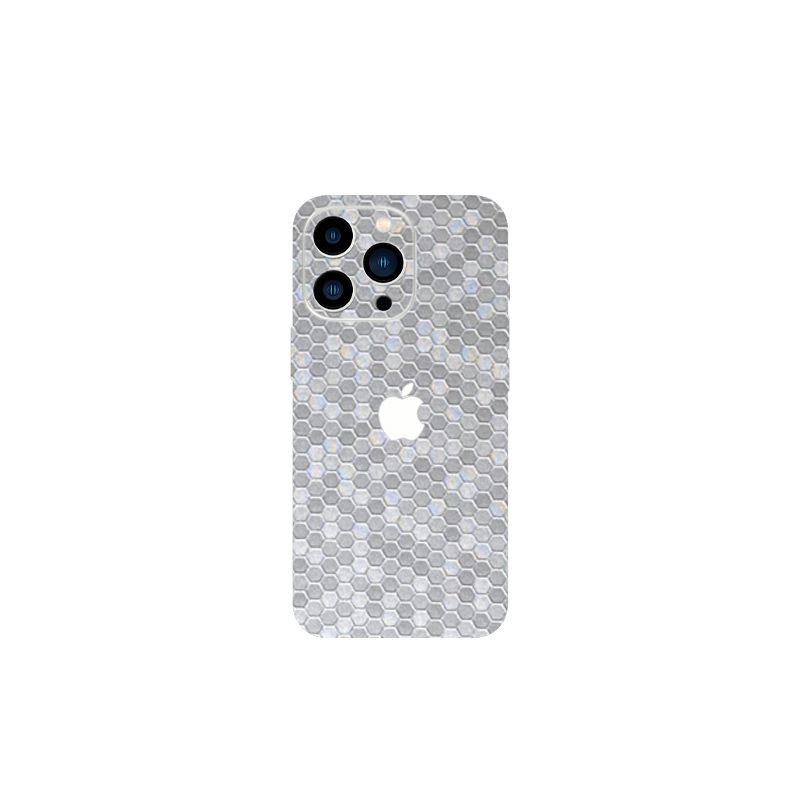  Skin iPhone Silver Gray Honeycomb 