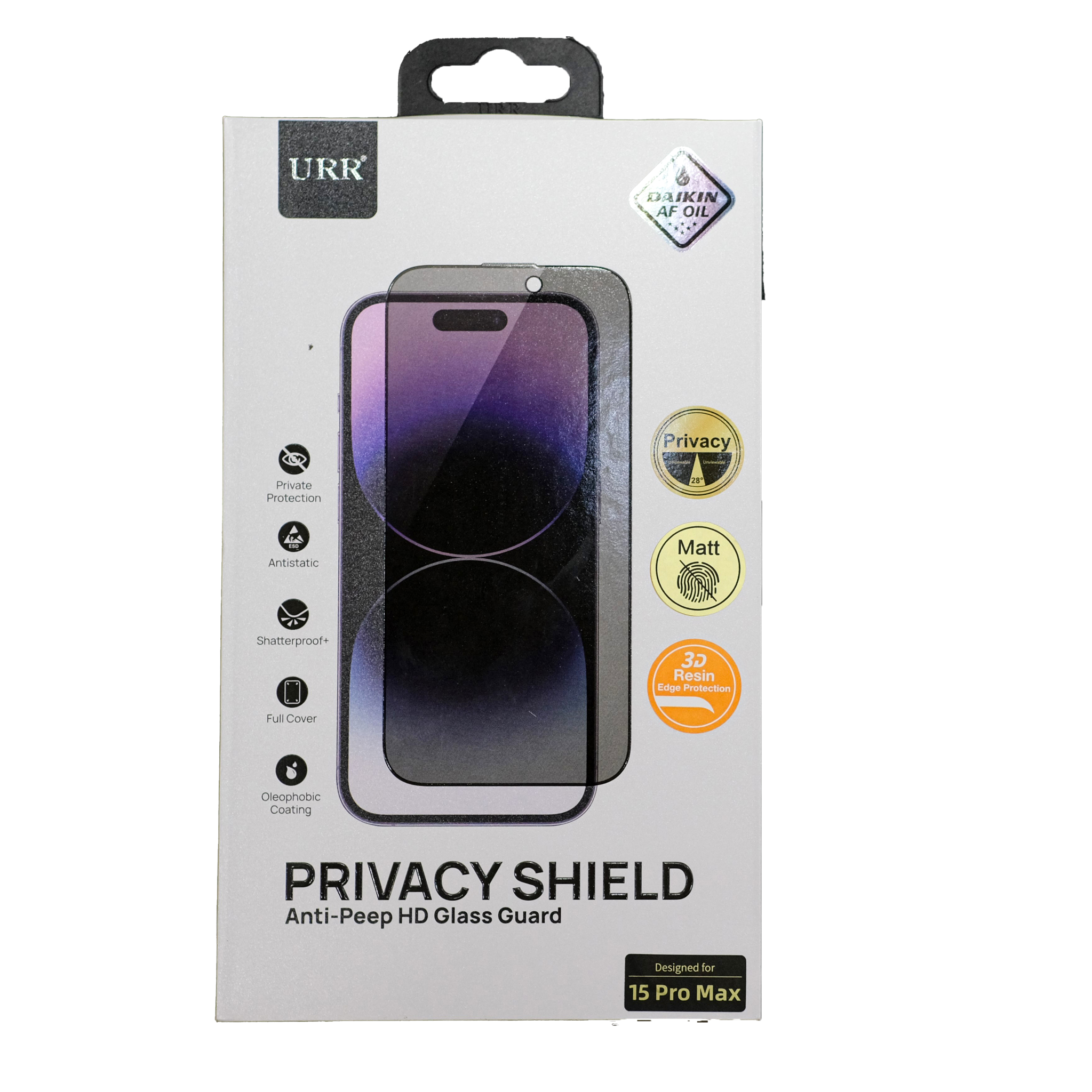 Kính cường lực URR 2in1 chống nhìn trộm và chống bám vân tay cho iPhone 
