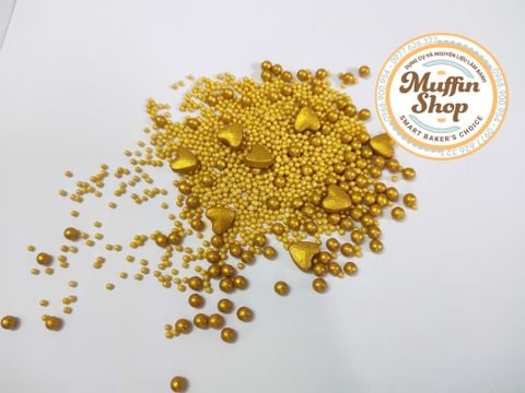 Kẹo đường mix bi, tim vàng 50g