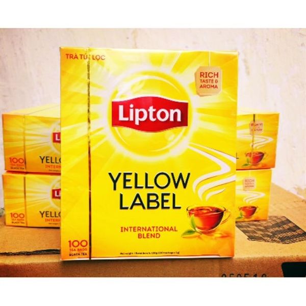 Trà Lipton Nhãn Vàng 100 gói - 36h/T (NHẬP KHẨU CHÍNH HÃNG)