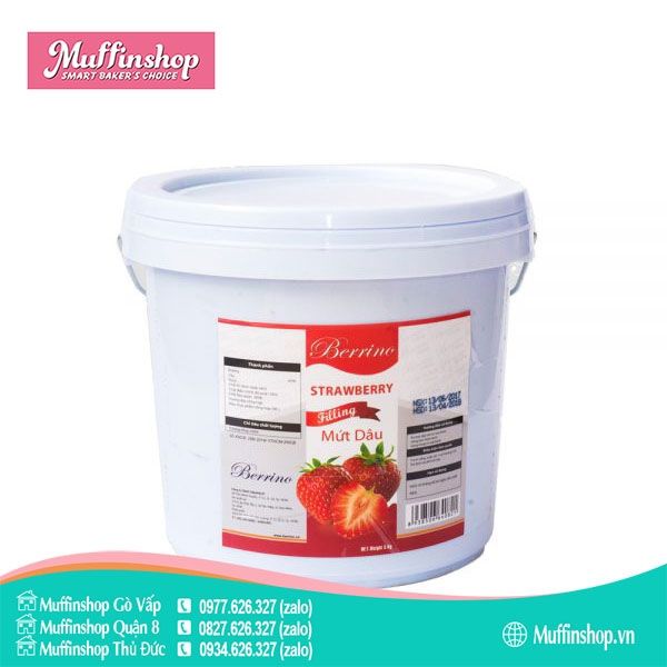 Mứt Berrino xô 5kg DÂU TÂY