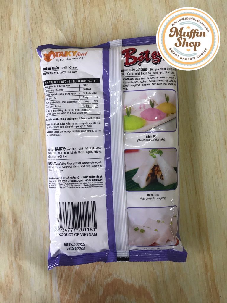 Bột gạo Tài Ký - gói 400gr (24g/T)