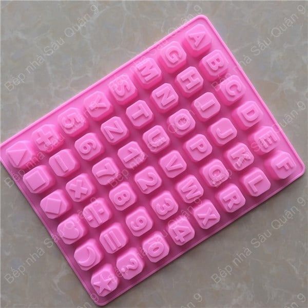 Khuôn silicon 48 chữ số nổi