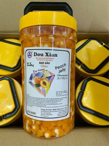 Thạch kim cương ĐÀO - 1kg/ hũ 2.5kg - 6 hũ/T