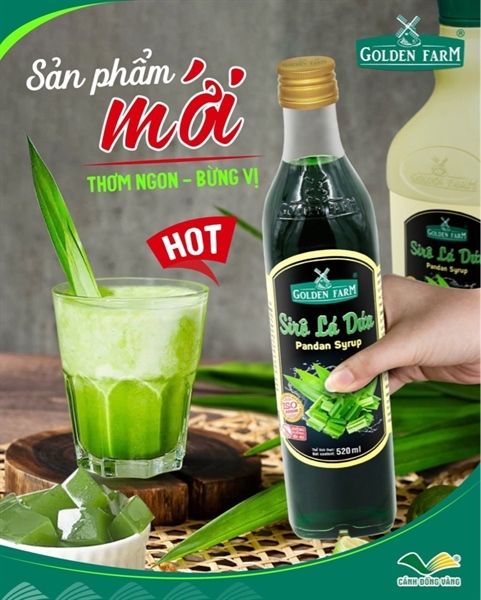 Siro Golden Farm 520ml LÁ DỨA - 12c/T