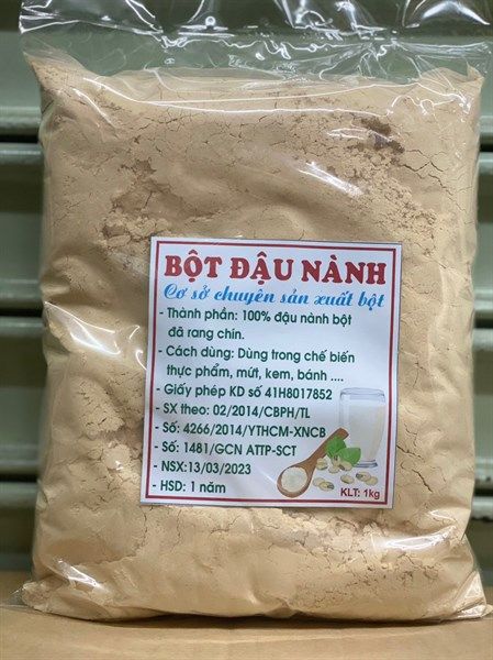 Bột đậu nành rang nguyên chất - túi 1kg