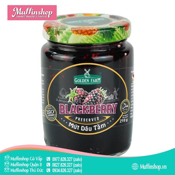 Mứt Golden Farm DÂU TẰM 210gr - 12h/T