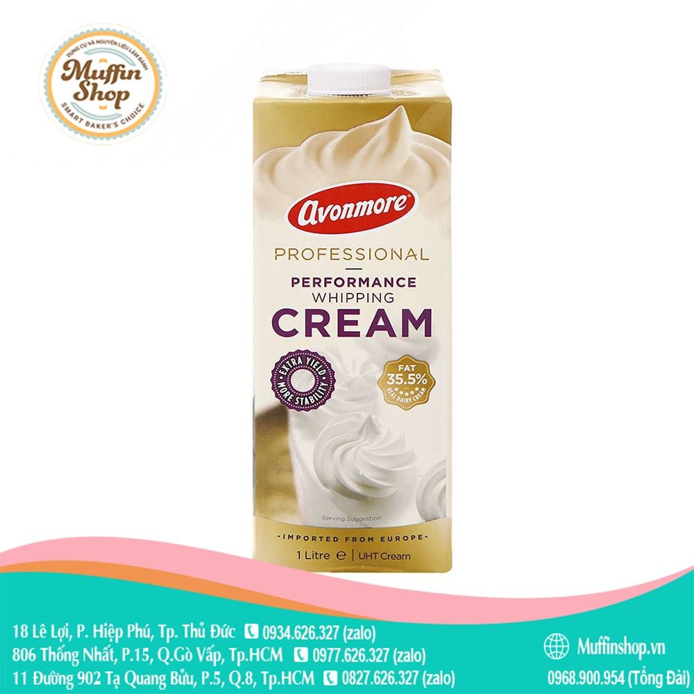 Whipping Cream Avonmore 1L - 12h/T