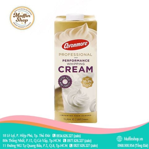 Whipping Cream Avonmore 1lit - 12h/T