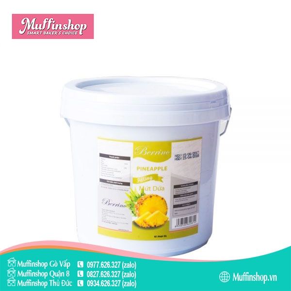 Mứt Berrino DỨA THƠM xô 5kg
