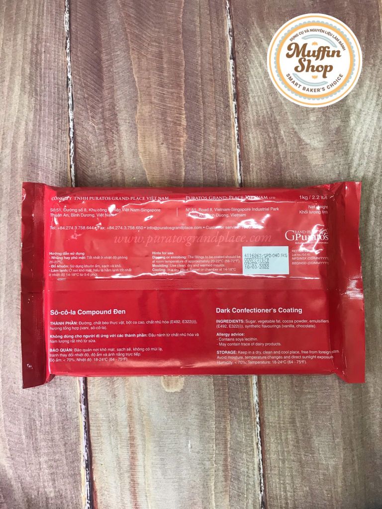 Choco Thỏi Đen Grand Place 1kg - 10kg/T