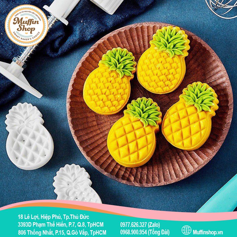 Khuôn bánh dứa lò xo 4 mặt