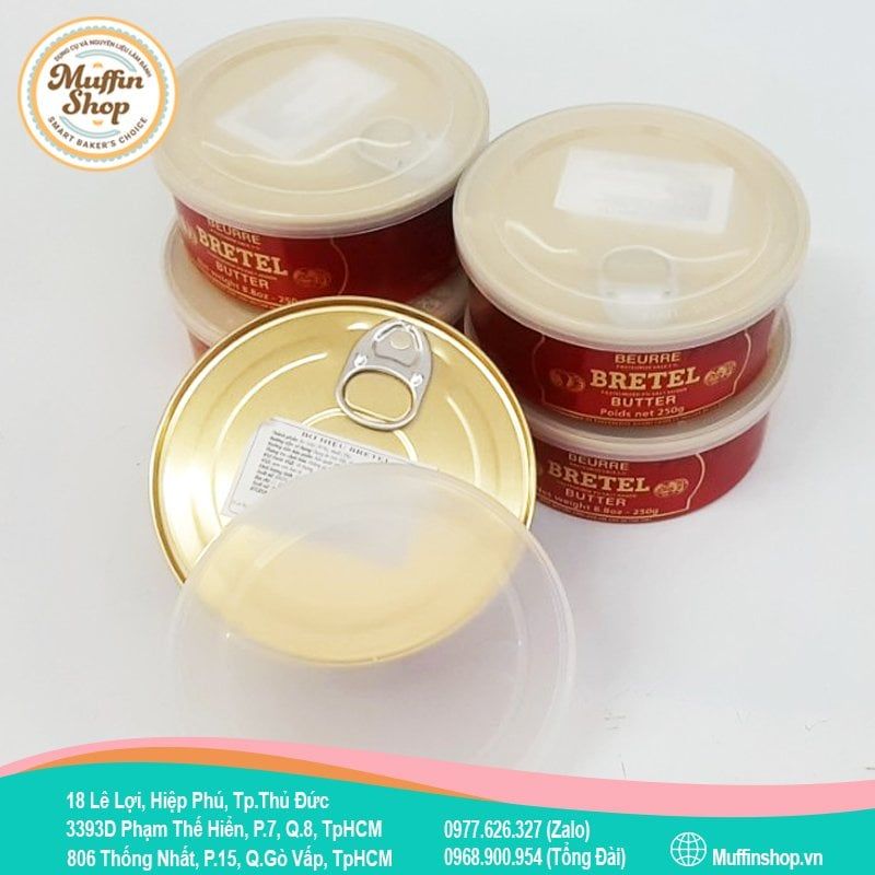 Bơ Pháp mặn BRETEL - hộp 250gr