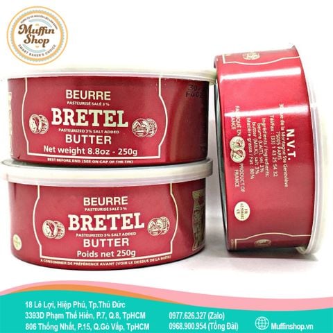 Bơ Pháp mặn BRETEL - hộp 250gr