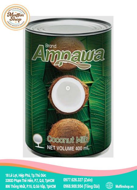 Nước Cốt dừa Thái Ampawa 400ml - 24l/T