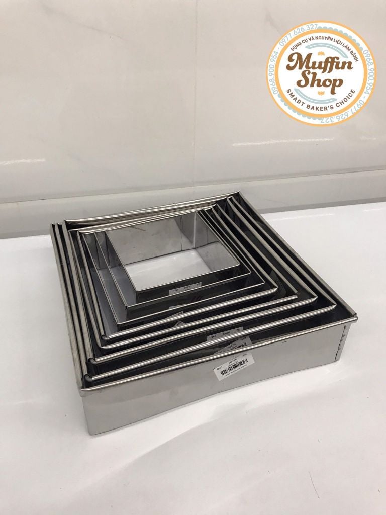 Khuôn ring vuông 14 cm