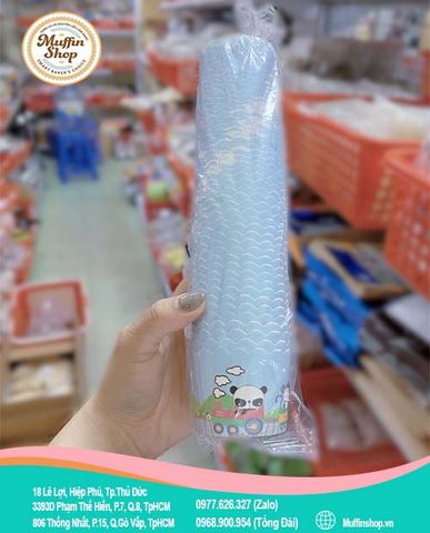 Cup giấy cứng nhỏ 50c - Xanh lam gấu trúc
