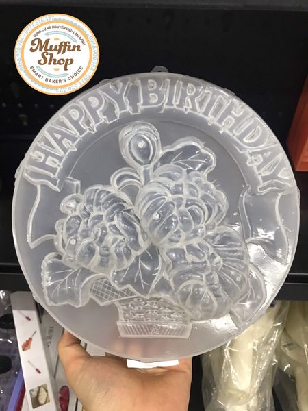 Khuôn rau câu Happy Birthday 25cm