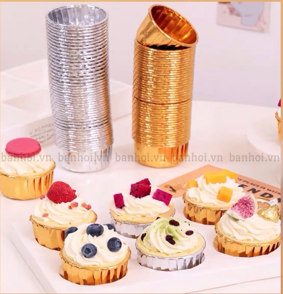 Cup giấy tráng gương Vàng-Bạc-Hồng - 50c/ cây