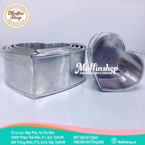 Khuôn tim liền 14cm