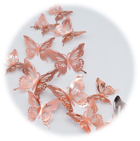 Set 12 bướm mica 3D