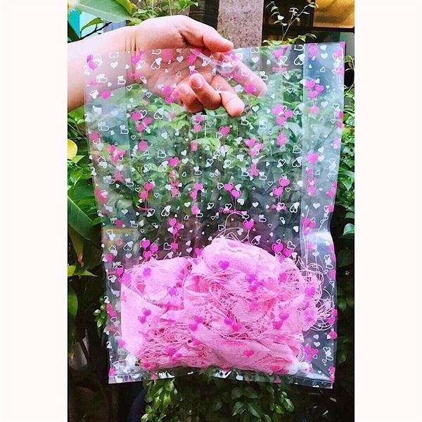 Túi quai xách đựng quà hoa văn/ đỏ - 1kg
