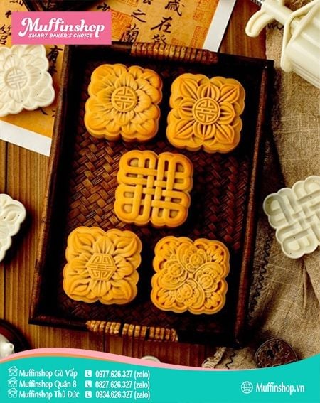 Khuôn trung thu 200g Cổ Truyền 5M vuông