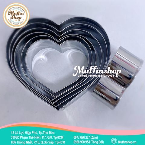 Khuôn ring tim 20x6cm