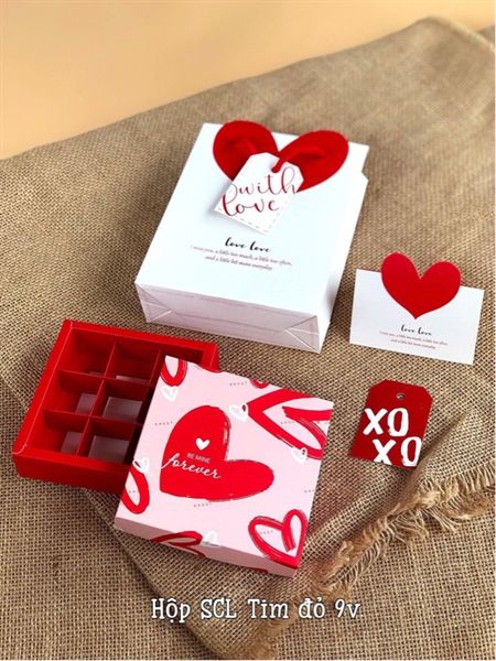 Hộp giấy đựng socola 9 viên