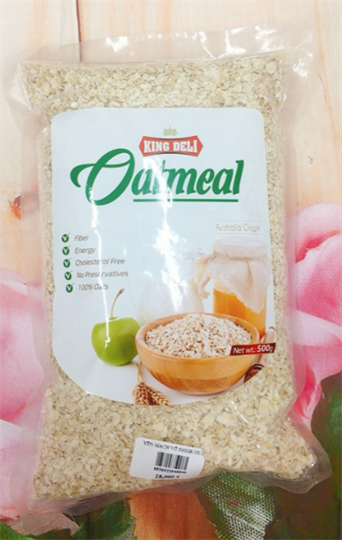 Yến mạch CÁN DẸP KingDeli 500gr (24g/T)