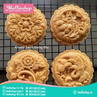 Khuôn trung thu 200g Hoa hạc 4M 2233