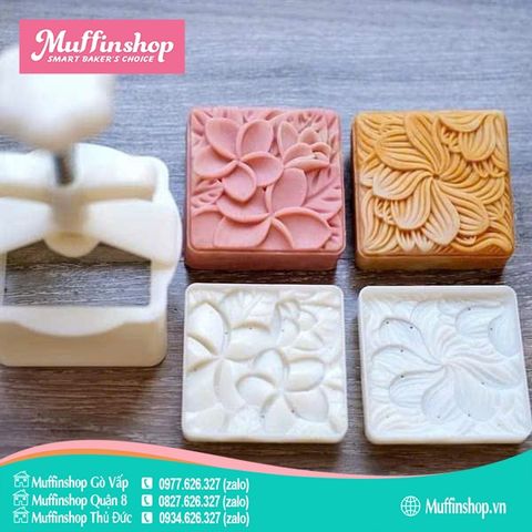 Khuôn trung thu 150g Hoa Sứ 2M vuông